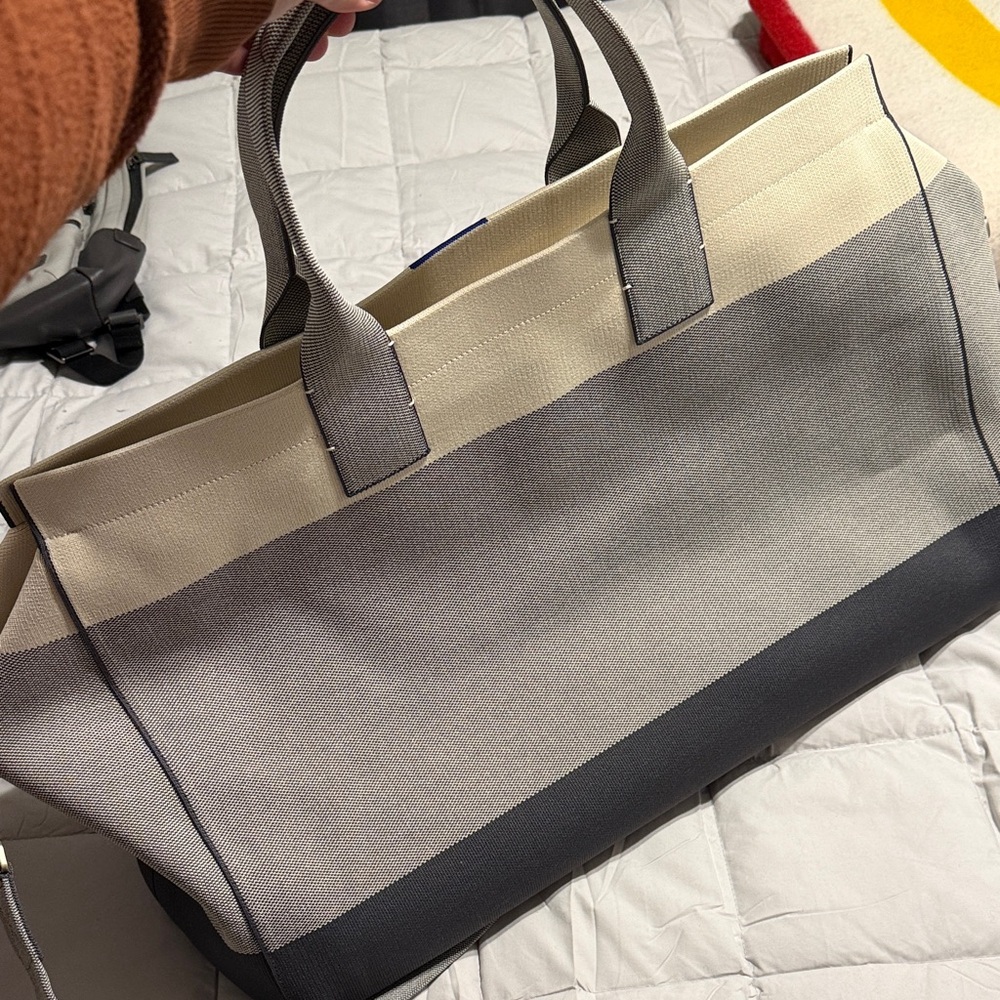 Rothy’s Gray and Cream Weekender  Bag